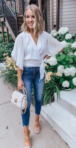 outfit aperitivo con jeans